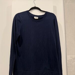 J. Crew Deep Blue Long Sleeve Tee